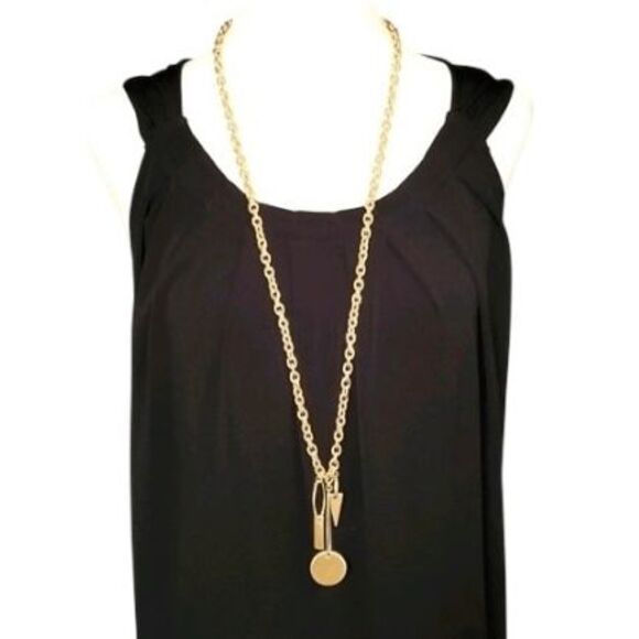 Marlyn Schiff Geometric Necklace Gold - Picture 1 of 6